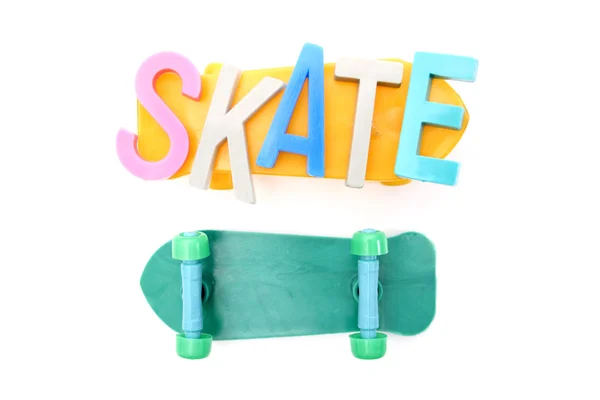 Skate e texto — Fotografia de Stock