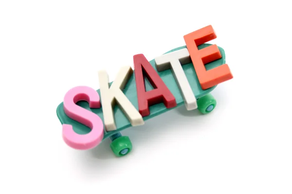 Skateboard text — Stock Photo, Image