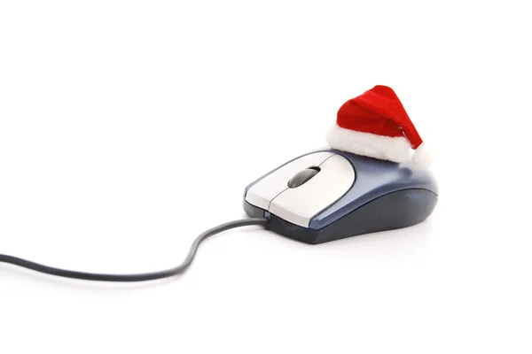 Weihnachts-Computermaus — Stockfoto