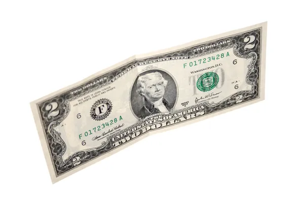 Two dollars bill — Stock Photo, Image
