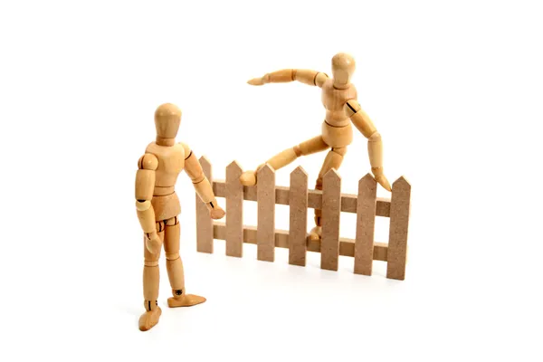 Jumping the fence — Stock Photo, Image