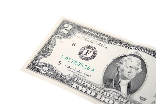 Two dollars bill — Stock Photo, Image