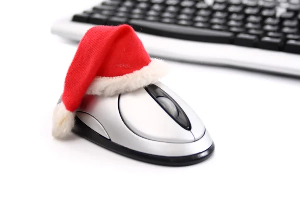Computer for xmas Stock Image