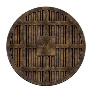 Şehir kanalizasyon kapağı