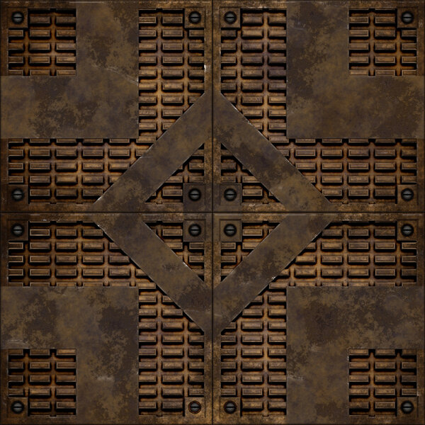 Bumped manhole cover (Seamless texture)