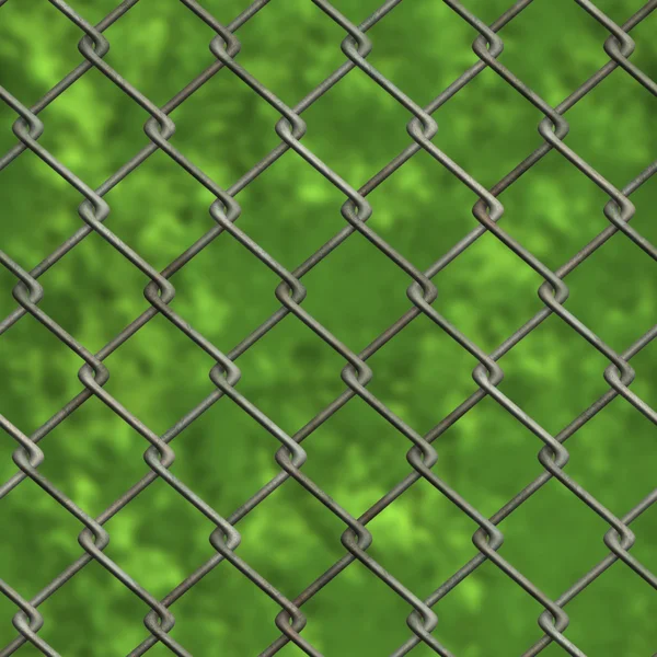 Cerca Chainlink e floresta (Textura sem costura ) — Fotografia de Stock