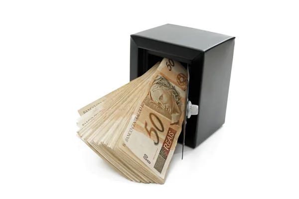 Brasilianisches Geld gespart — Stockfoto