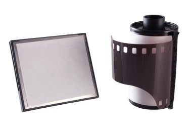 Memory card and film roll clipart
