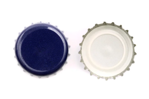 Tampas de garrafa azul — Fotografia de Stock