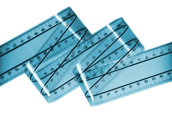 Blue ruler film — Stock Photo, Image