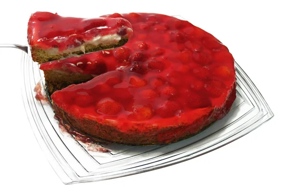 Servir tarte aux fraises — Photo