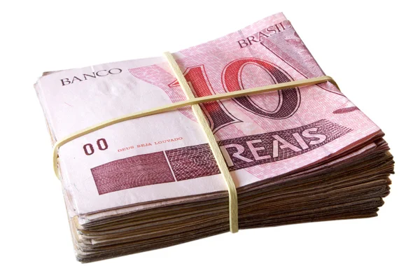 Tien reais - Braziliaanse geld — Stockfoto