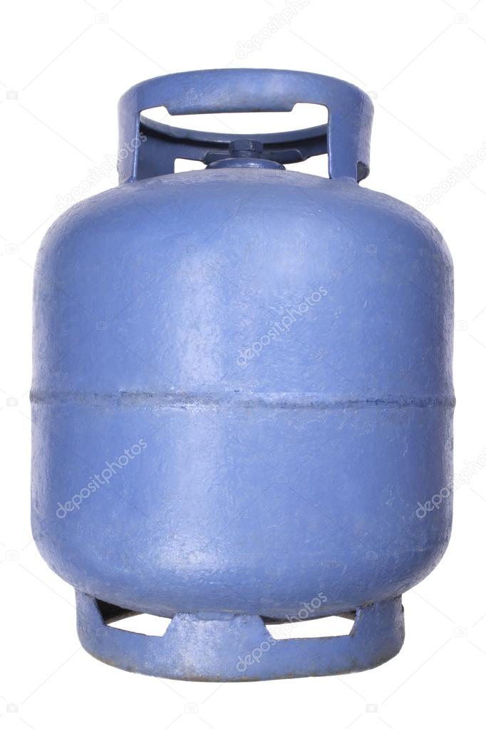 Blue butane gas tank