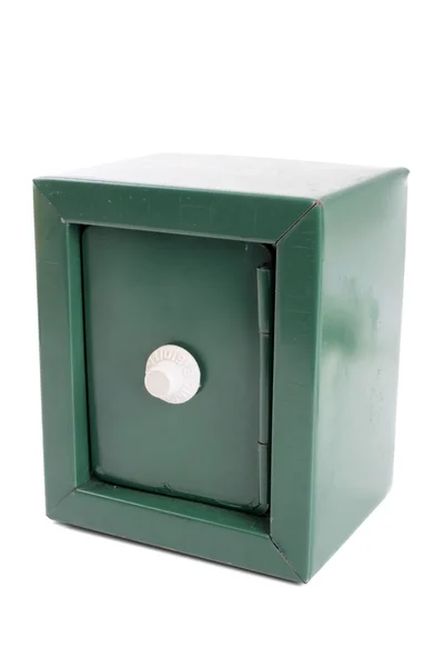 小さな緑色の金庫 — ストック写真