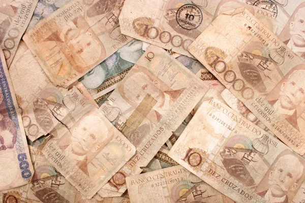 Billetes brasileños antiguos — Foto de Stock