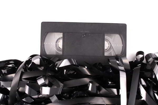 ビデオのテープが破損しています。 — ストック写真