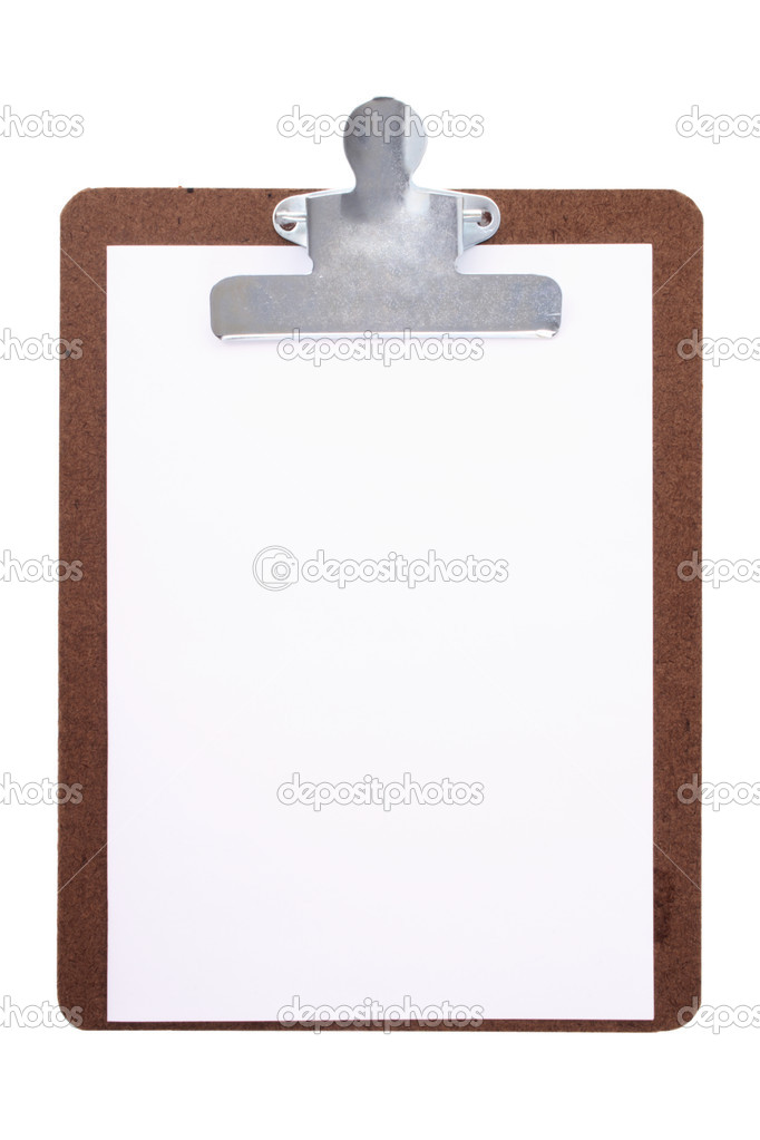 Clipboard and paper