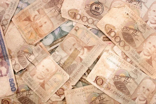 Retro Brazilian bills — Stock Photo, Image