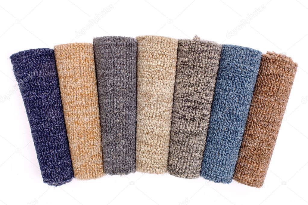 colorful carpet rolls