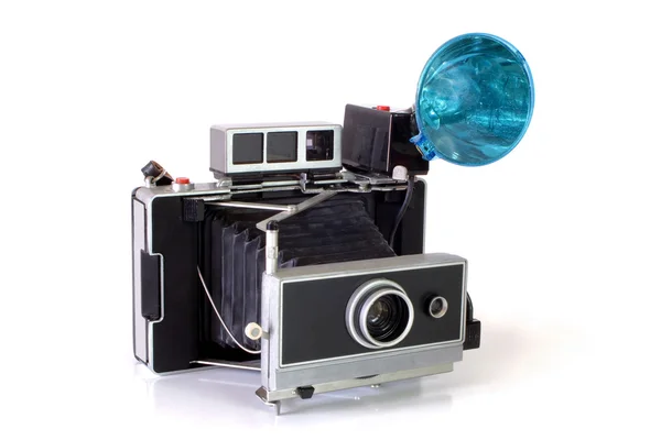 Антикварная камера с вспышкой — стоковое фото