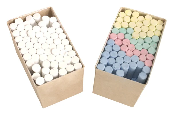 Chalks in a boxes — Stock Photo, Image