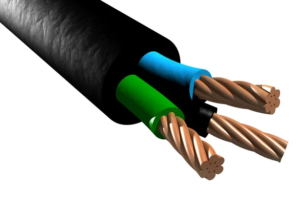 Cable trivalente (3D ) — Foto de Stock