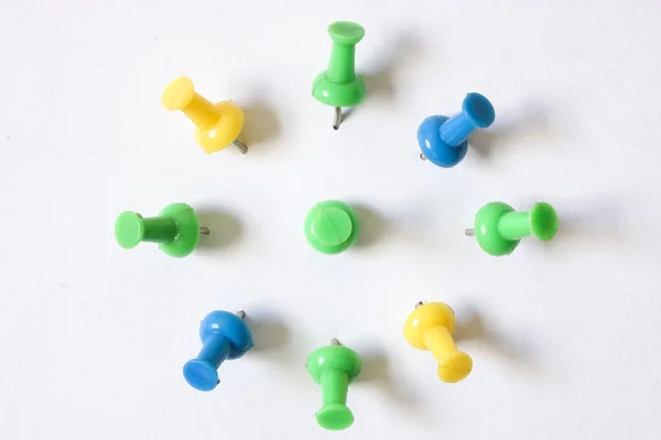 Colored pushpins — Stock Photo, Image