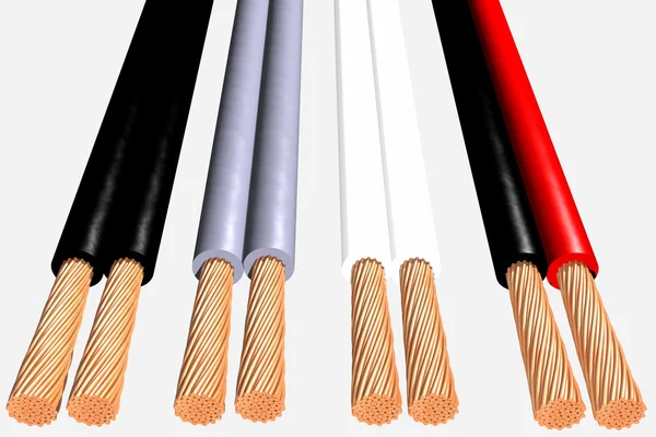 Flexible cables 3D — Stock Photo, Image