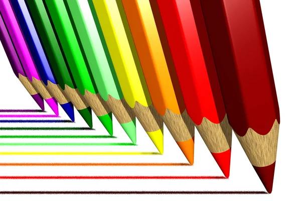 Crayons à colorier (3D ) — Photo