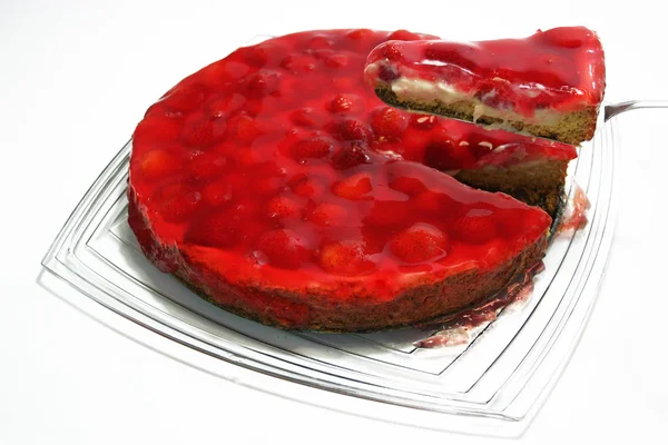 Torta alla fragola - Servire — Foto Stock