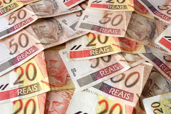 Real - brazilský peníze — Stock fotografie