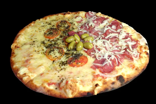 Sosisli pizza — Stok fotoğraf