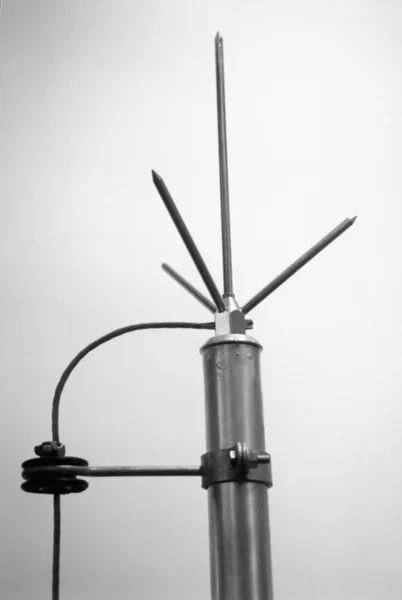 Black and white lightning rod — Stock Photo, Image