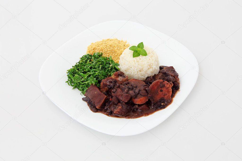 Brazilian Feijoada on a plate
