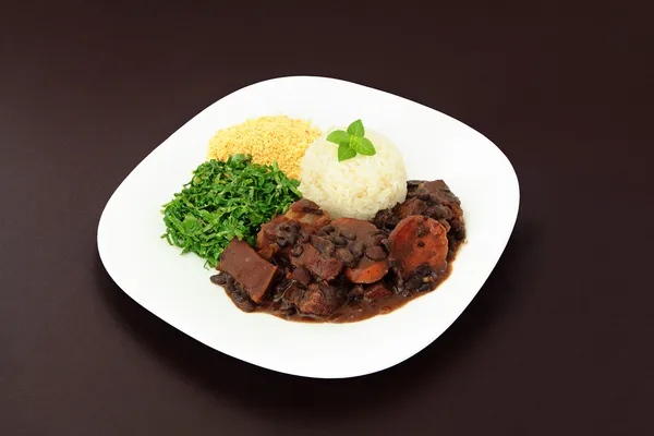 Piatto brasiliano Feijoada — Foto Stock