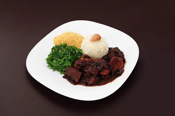 Feijoada brasileira com alho — Fotografia de Stock