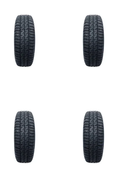 Neumáticos aislados en blanco —  Fotos de Stock