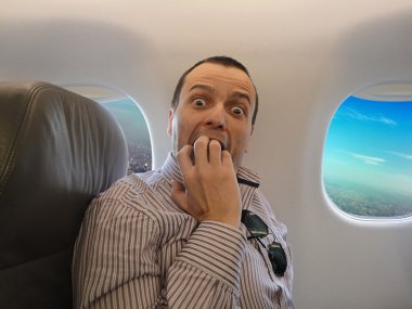 Fear of flying - Pteromerhanophobia clipart