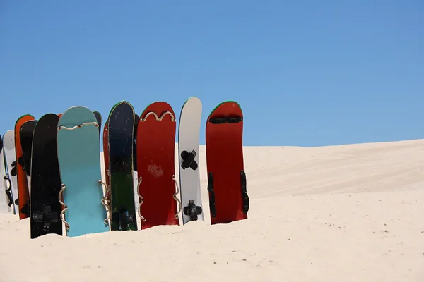 Sandboards en duinen — Stockfoto