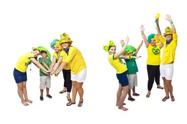 Brezilyalı hayranları eller yığınlama