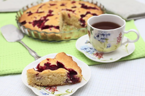 Bolo de framboesa — Fotografia de Stock