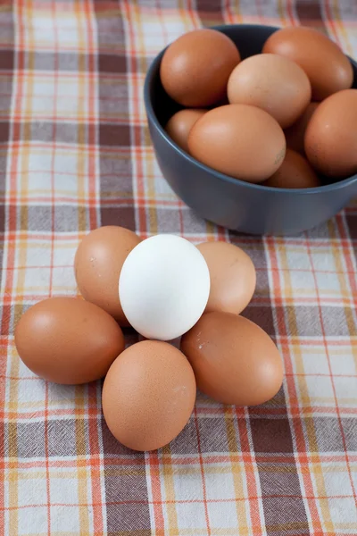 Eieren in een kom — Stockfoto