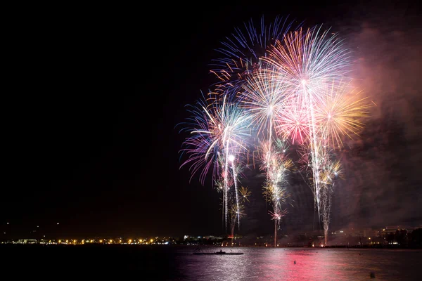 Fyrverkerier i salou — Stockfoto