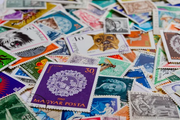 Stamps with selective focus — Stock Photo, Image