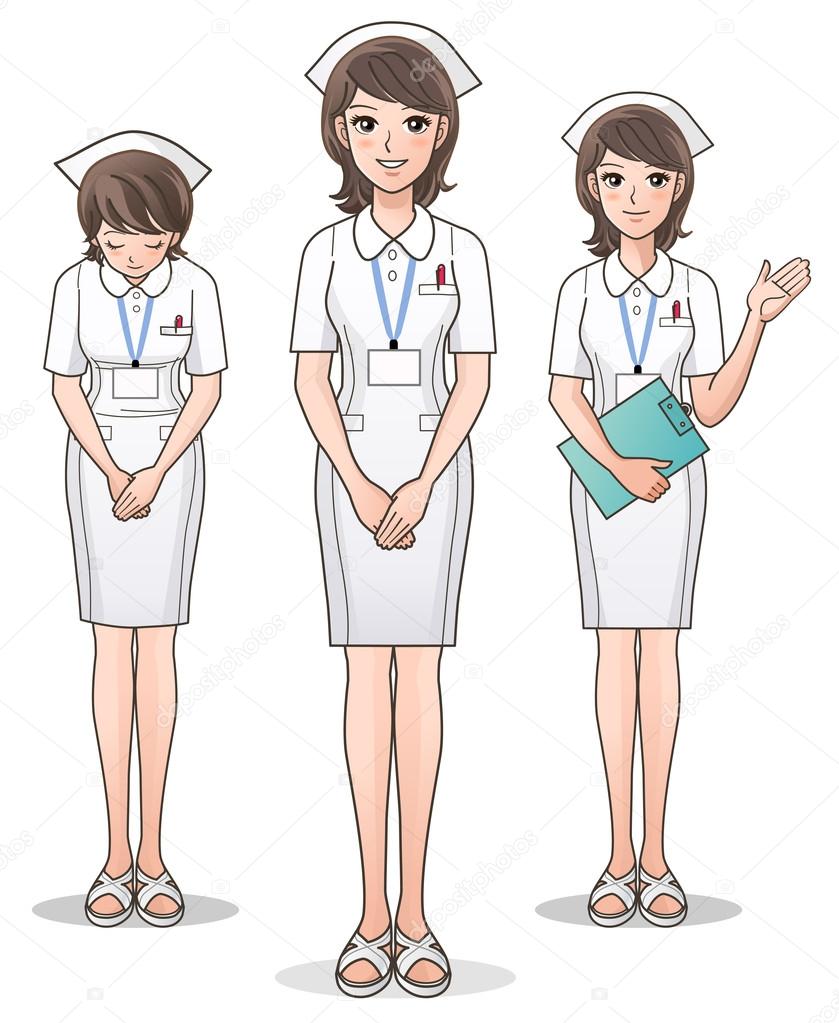 Jovem enfermeira bonita fornecendo informações, orientação