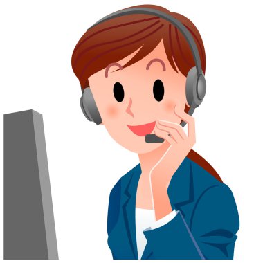 hea dokunmadan yakın çekim kadın müşteri hizmetleri temsilcisi