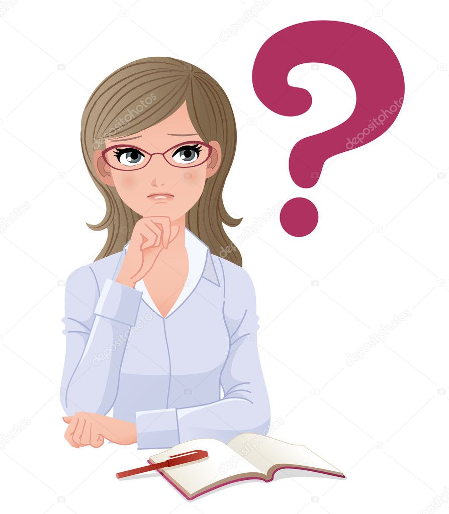 Eyewear glasses woman with question mark ⬇ Vector Image by © norwayblue