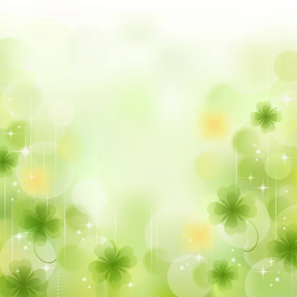Fresco verde trifoglio sfondo — Vettoriale Stock