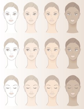 güzel kadın ten rengi grafiği