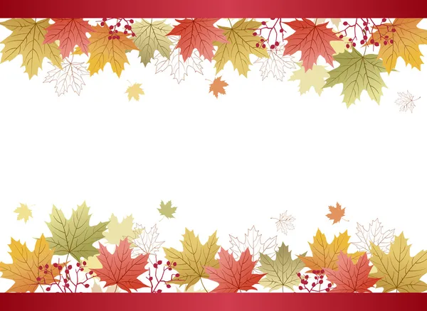 Autumn Maple leaves background Stock Illustration
